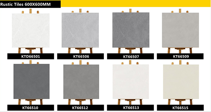 Factory Direct Sale Good Price Cement Look Rectified Rustic Porcelain Tiles for Modern Design KT66506