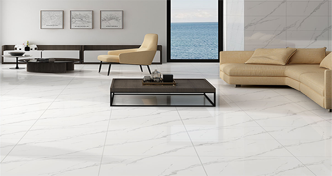 Hot Sale Pure White Color Glazed Polished Porcelain Tiles 600*600MM for Modern Design 6000 