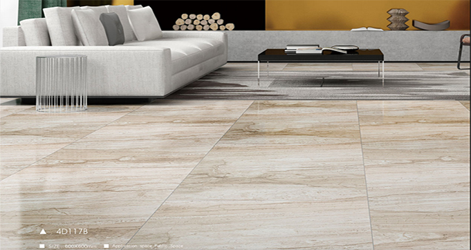 Stone Imitaion Marble Look Modern Design Glazed Polished Porcelain Tiles Anti Slippery Flooring for Indoor  4D117B