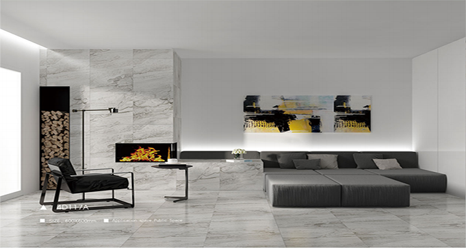 Stone Imitaion Marble Look Modern Design Glazed Polished Porcelain Tiles Anti Slippery Flooring for Indoor  4D117B