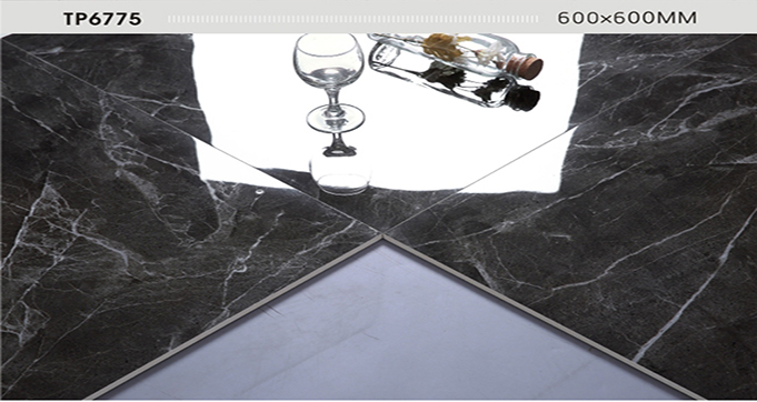 Wholesale Fine Quality Home Decoration Black Marble Porcelain Flooring Tiles 600*600MM  TP6775