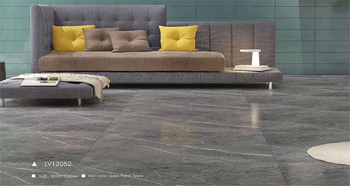 Black and White Natural Stone Texture Marble Look  Glossy Glazed Porcelain Porcelain Tiels for Villa Wall and Floor  LT1312