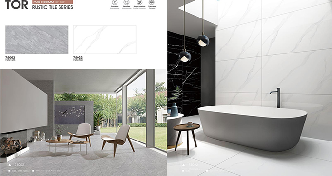 Best Seller  Marble Look  750*1500 MM Glazed Polished Porcelain Tiles for Ceramic Flooring and Wall 75022