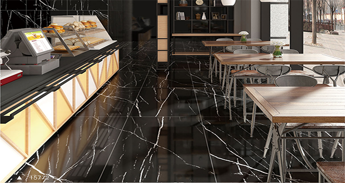 Hot Sale 750*1500 MM Gray and White Marble Look Glazed Polished Porcelain Tiles for Ceramic Flooring and Wall 75002