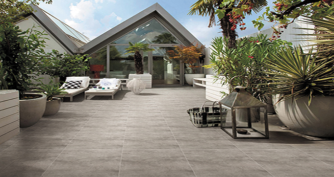 Rustic Floor Tile Cement Conrete Look Matt Finish Porcelain Tile Floor for Indoor and Outdoor Floor PS601