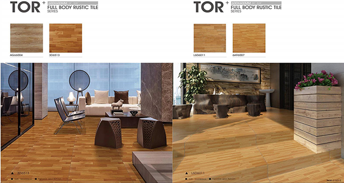 High Quality 600*600MM Wood Pattern Ceramic Tile Flooring Tile Wood Look Porcelain Tile L6D072