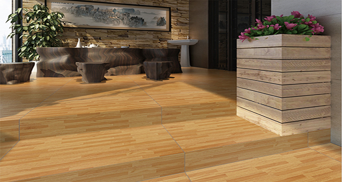  Non Slip Wood Porcelain Ceramic Tile Wood Look Porcelain Tile Design Interior Flooring Tile  3D6513 