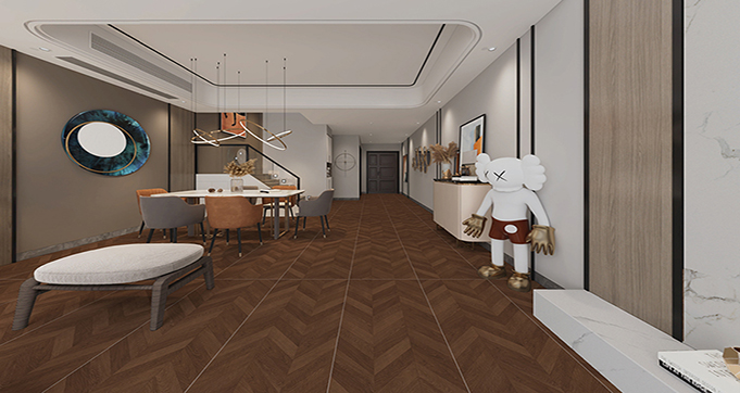 Popular Design Widely Used Wood Look Matt Porcelaine Tiles 3d Ceramic Tiles for House  Floor 12969