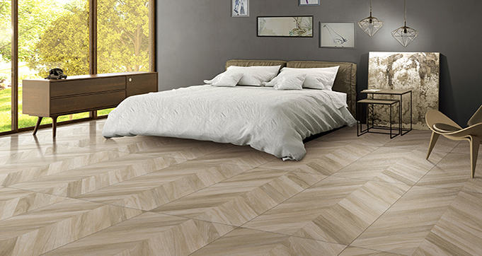 High-Class Factory Direce Sale Gray Color Mixed Fishbone Design Wood Imitation Texture Porcelain Tiles 600*1200MM 12981