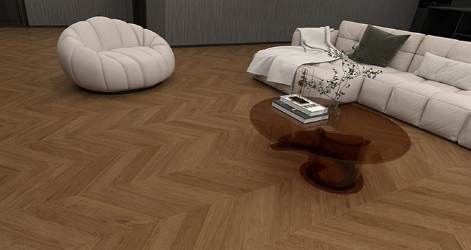 Wood Look Porcelain Tile Wood Fishbone Design Interior Flooring Tiles 3D Ceramic Tiles 750*1500MM G71573