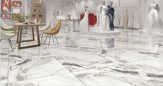 Luxury Design Glazed Polished High Glossy Porcelain Tiles Marble Look Tiles for Flooring and Wall Decoration GUCCI 6601