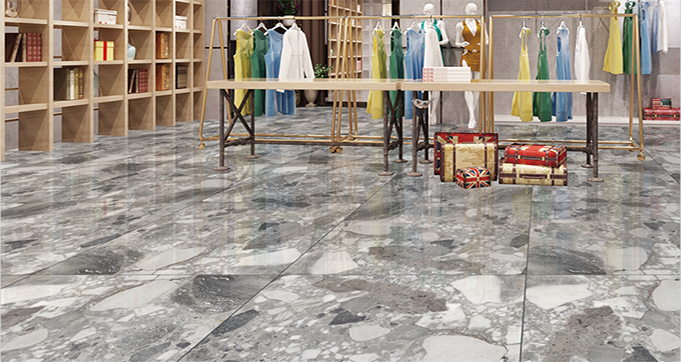 60*60CM Luxury Design High Quality Porcelain Tiles with Terrazzon Stone Look for Showroom and Exhibition GUCCI 6603