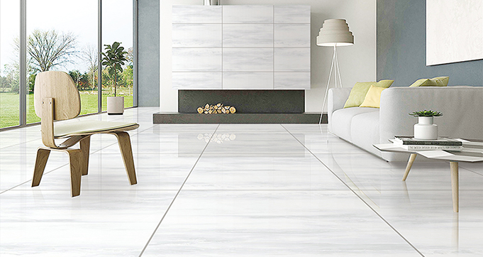 Kyknos White Marble Look Porcelain Tiles Anti-Slippery Ceramic Tiles 80*80CM with Low Water Absorption LV806 