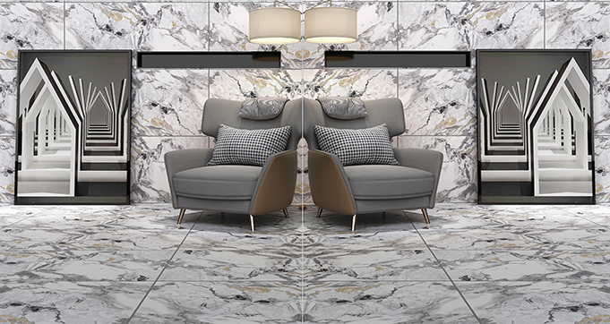 60*120CM Alp Stream Villa and Showroom Design Glazed Polished Porcelain Tiles Luxury Design Flooring  GUCCI 12602